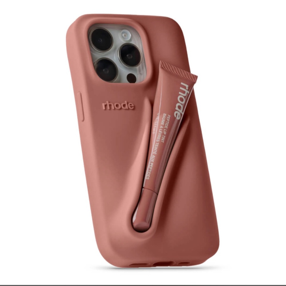 RHODE White Phone Case with Pink Holder - Picture 2 of 7